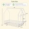 Twin House Floor Bed Montessori Bed Frame with Storage Shelf-White